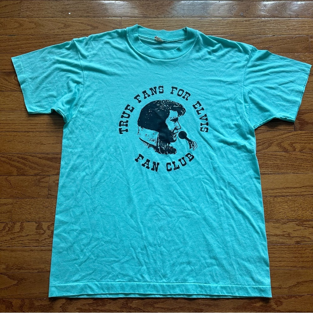 1980s Screen Stars True Fans For Elvis Fan Club Single Stitch Shirt Size Large